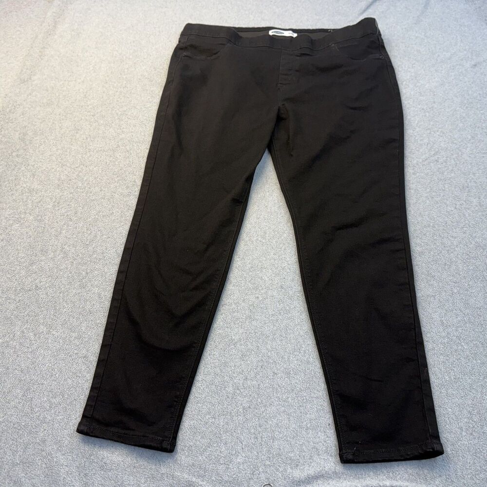 Old Navy Pants Women's 20 Black Pull On Comfort Waist Rockstar Jeggings NWOT